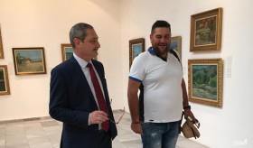 ԴԵսպան Սարգսյանն այցելեց Բեդիկ Բեդրոսյանի ցուցահանդեսը