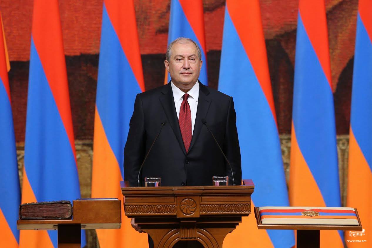 President-elect Armen Sargsyan assumes the office of President of the Republic of Armenia at the RA National Assembly special sitting