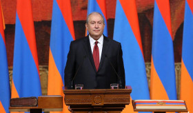 President-elect Armen Sargsyan assumes the office of President of the Republic of Armenia at the RA National Assembly special sitting